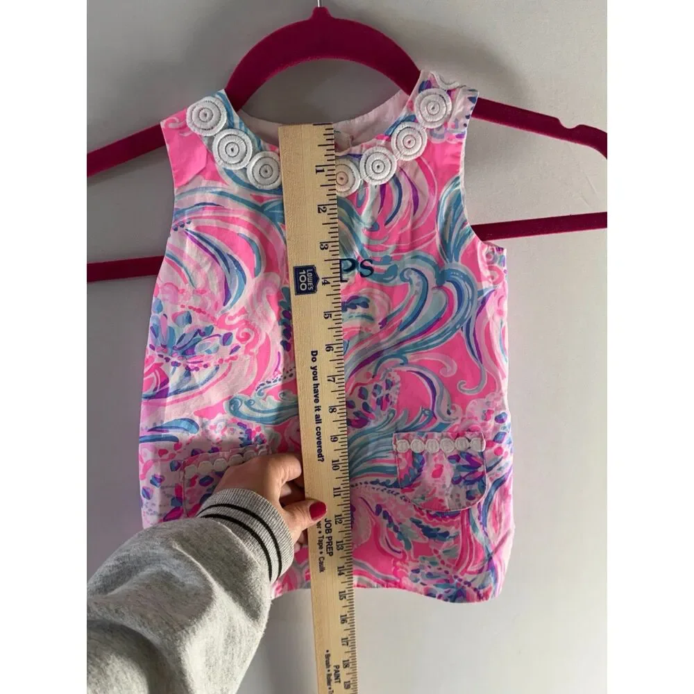 Lilly Pulitzer Baby Girls 18-24M Pink Tropical Tunic Top Monogrammed